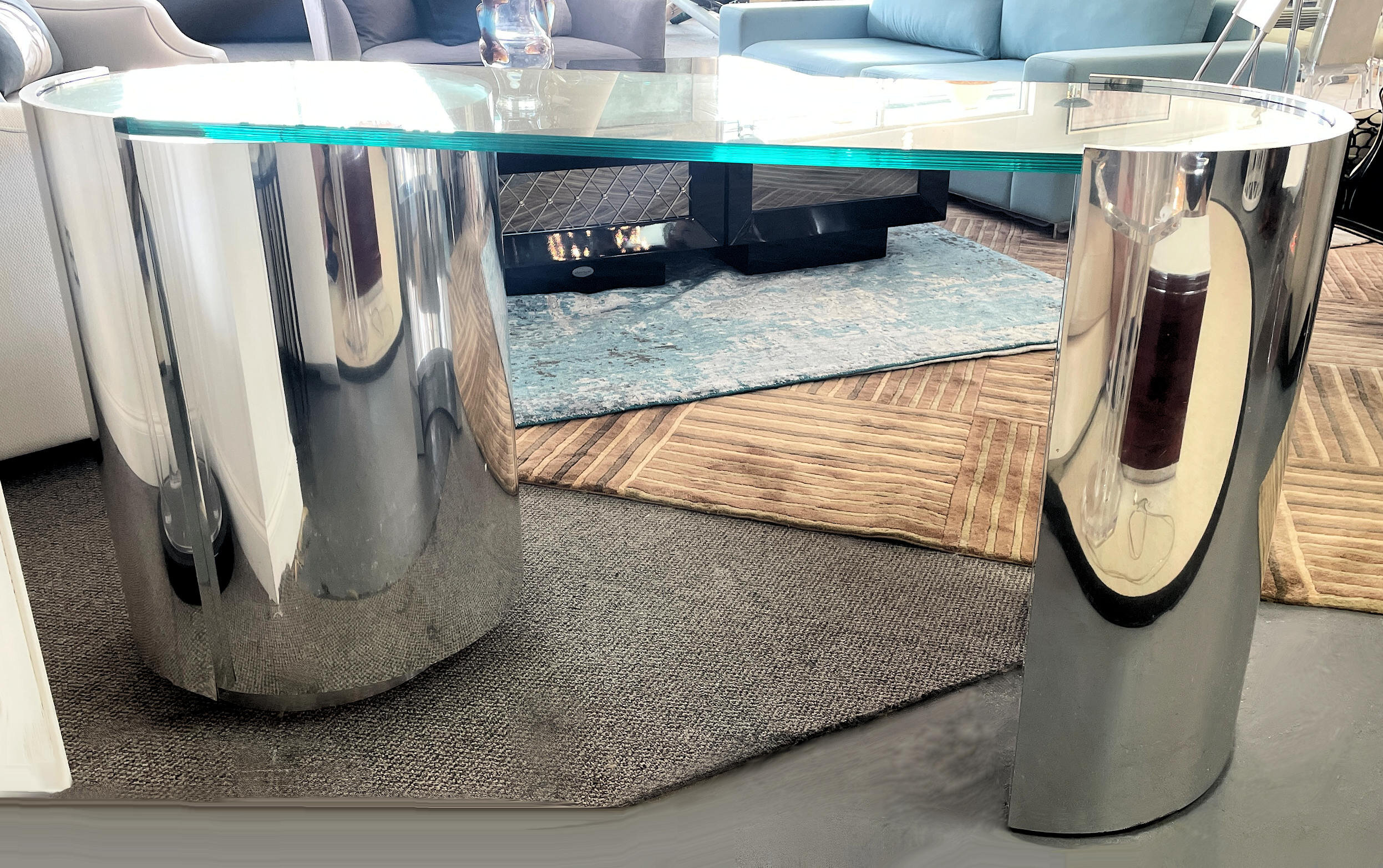 Encore Furniture Gallery-Mid-Century Chromed Space Age Desk With
